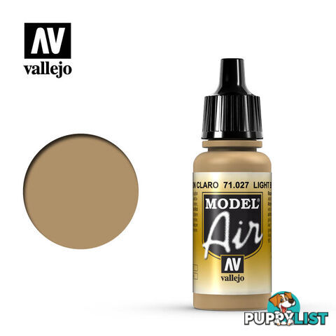 VALLEJO MODEL AIR ACRYLIC PAINT LIGHT BROWN 71027 - VALLEJO