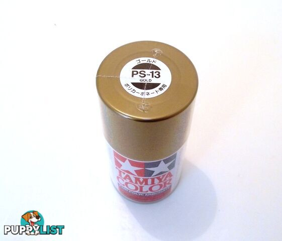 PS-13   TAMIYA POLYCARBONATE SPRAY PAINT GOLD - TAMIYA PAINTS &amp; Accessories