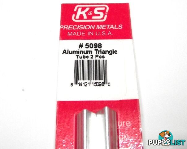 K&S METAL #5098 ALUMINIUM TRIANGLE TUBE 2PCS - K &amp; S METALS