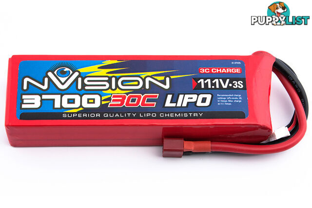 NVISION LiPo 11.1V 3700MAH 30C LIPO MENVO1813 - NVISION NVO