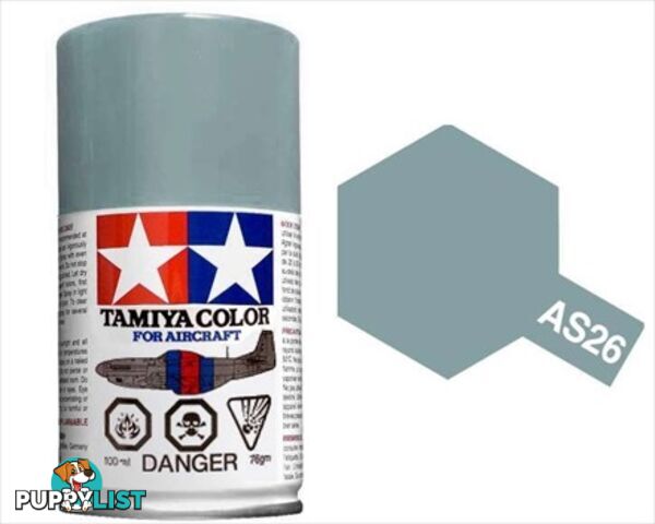 AS-26 TAMIYA  ACRYLIC SPRAY PAINT 100ml (Aircraft) LIGHT  GHOST GRAY - TAMIYA PAINTS &amp; Accessories