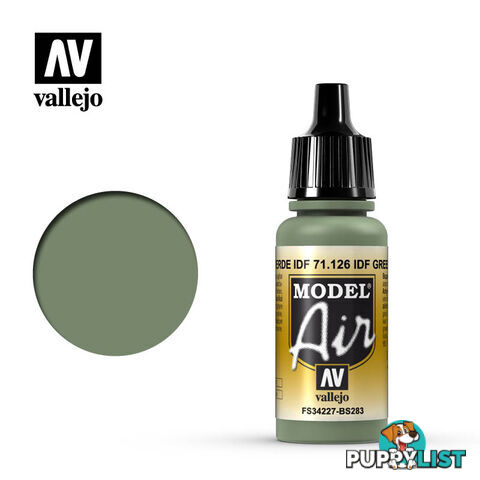 VALLEJO MODEL AIR ACRYLIC PAINT IDF GREEN 71126 - VALLEJO