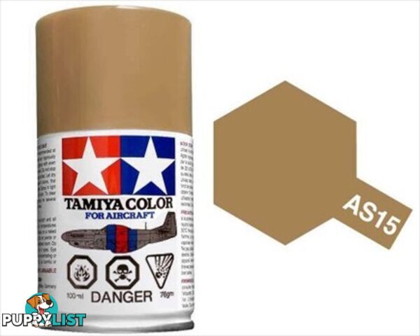 AS-15 TAMIYA ACRYLIC SPRAY PAINT 100ml (Aircraft) TAN - TAMIYA PAINTS &amp; Accessories