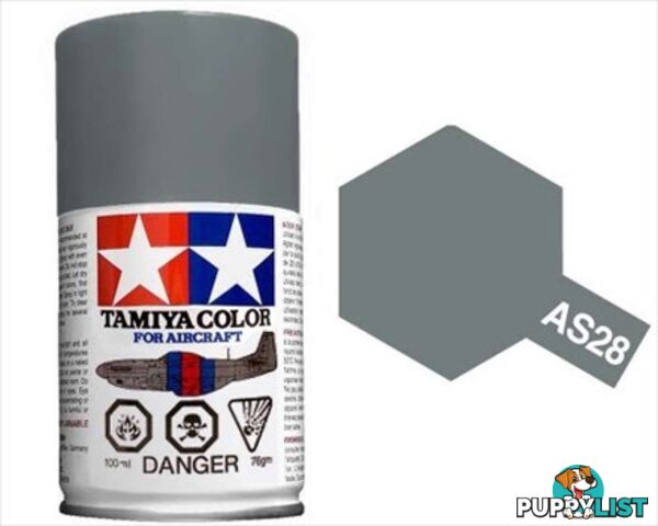 AS-28 TAMIYA ACRYLIC SPRAY PAINT 100ml (Aircraft) MEDIUM GRAY - TAMIYA PAINTS &amp; Accessories