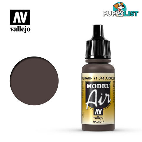 VALLEJO MODEL AIR ACRYLIC PAINT TANK BROWN 71041 - VALLEJO