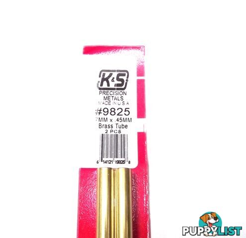 K&S METAL #9825 BRASS ROUND TUBE 7X300MM 2PCS - K &amp; S METALS