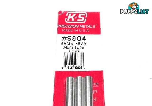 K&S METAL #9804 ALUMINIUM ROUND TUBE 5X300MM 3PCS - K &amp; S METALS