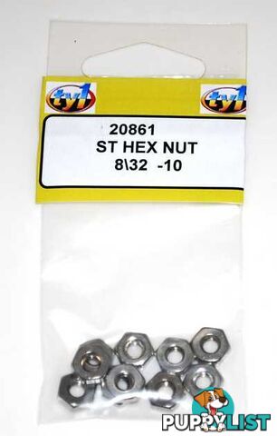 TY1 ST HEX NUT 8/32 - 10