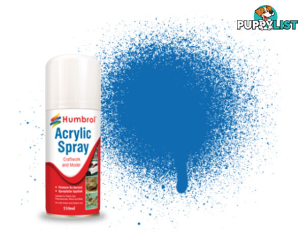 052 HUMBROL ACRYLIC SPRAY PAINT    BALTIC BLUE 150ml - HUMBROL