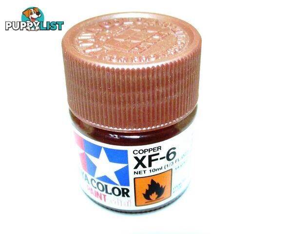 XF-6   TAMIYA ACRYLIC PAINT FLAT COPPER - TAMIYA PAINTS &amp; Accessories