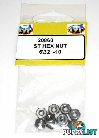 TY1 ST HEX NUT 6/32 - 10