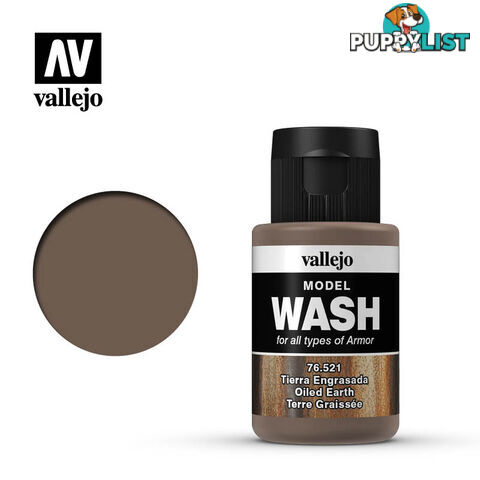 VALLEJO MODEL WASH OILED EARTH 76521 35ml - VALLEJO