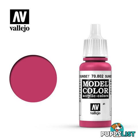 VALLEJO MODEL COLOR SUNSET RED 17ML AV70802 - VALLEJO