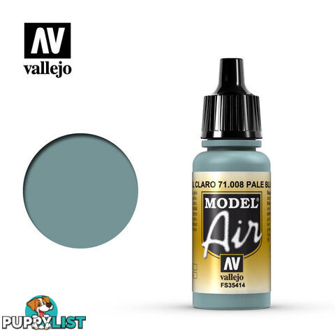 VALLEJO MODEL AIR ACRYLIC PAINT PALE BLUE 71008 - VALLEJO