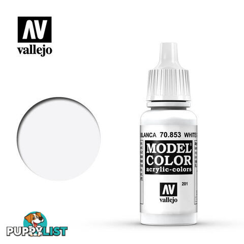 VALLEJO MODEL COLOR WHITE GLAZE 17ML AV70853 - VALLEJO