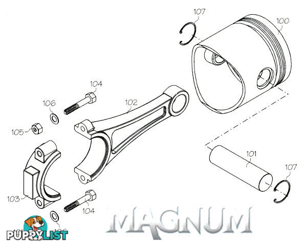 9103 (MAGNUM ENGINE PART) CYLINDER HEAD