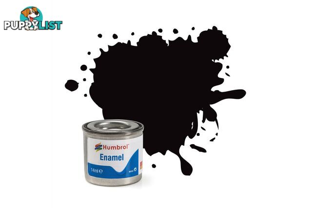 201   HUMBROL ENAMEL PAINT BLACK METAL - HUMBROL