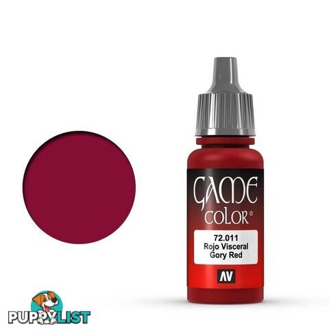 VALLEJO GAME 72011 Color Gore Red 17ml Acrylic Paint