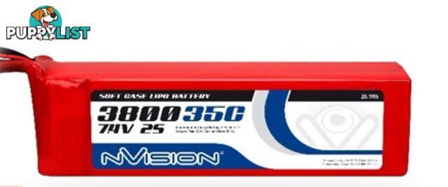 NVISION LiPo 3800mAh 2S 7.4V 35C (Deans plug)1841 - NVISION NVO