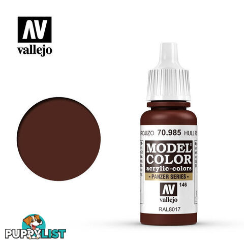 VALLEJO MODEL COLOR HULL RED 17ML AV70985 - VALLEJO