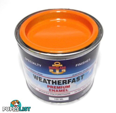 NORGLASS ULTRA HIGH GLOSS ENAMEL WEATHERFAST AIR SEA ORANGE PREMIUM MARINE 100ML - NORGLASS