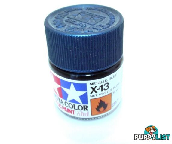 X-13   TAMIYA ACRYLIC PAINT METALLIC BLUE (gloss) - TAMIYA PAINTS &amp; Accessories