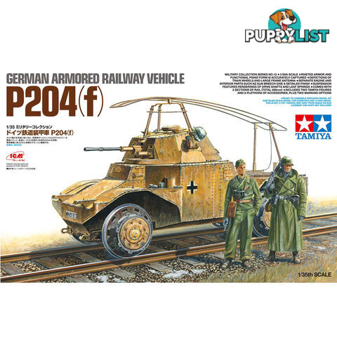 TAMIYA  1/35   German Armored Railway Vehicle P204(f) Military Collection 32413 PLASTIC MODEL KIT - TAMIYA PLASTIC KITS