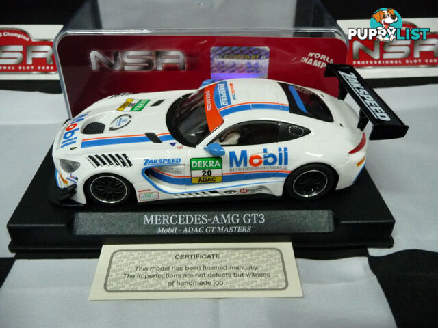 NSR 1:32 0189AW Mercedes-AMG GT3 Mobil ADAC GT MASTERS No20 slot car also suits  scalex/carrera - NSR - Does not apply