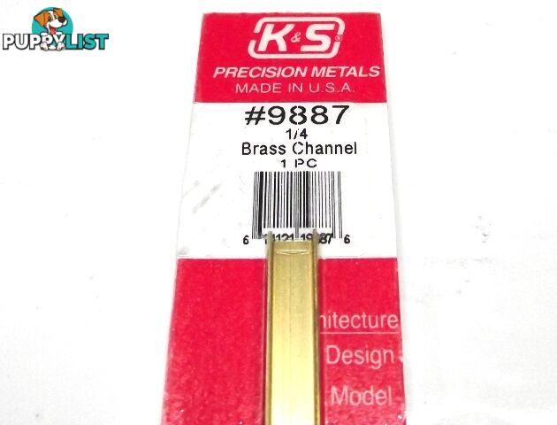 K&S METAL #9887 BRASS CHANNEL 1/4X300MM 1PCS - K &amp; S METALS