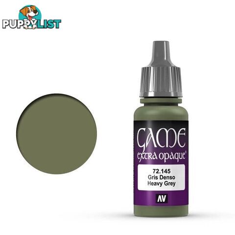 VALLEJO GAME 72145 Color Extra Opaque Heavy Grey 17ml Acrylic Paint