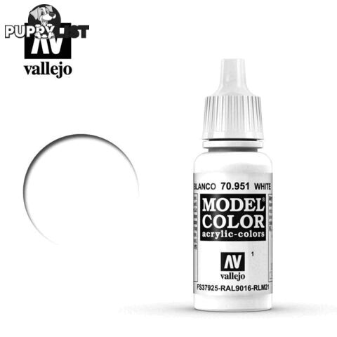 VALLEJO MODEL COLOR WHITE 17ML AV70951 - VALLEJO