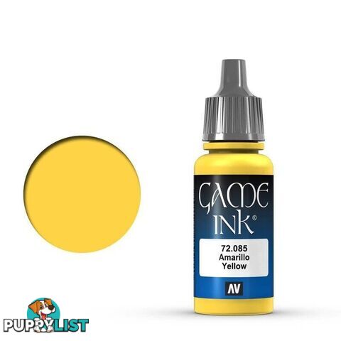 VALLEJO GAME 72085 Color Ink Yellow 17ml Acrylic Paint