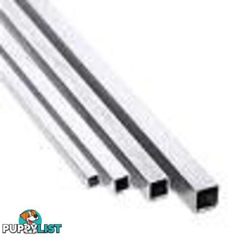 K&S METAL #83011 ALUMINIUM SQUARE TUBE  .014 WALL (12IN LENGTHS) 1/8IN (1 TUBE PER CARD) - K &amp; S METALS