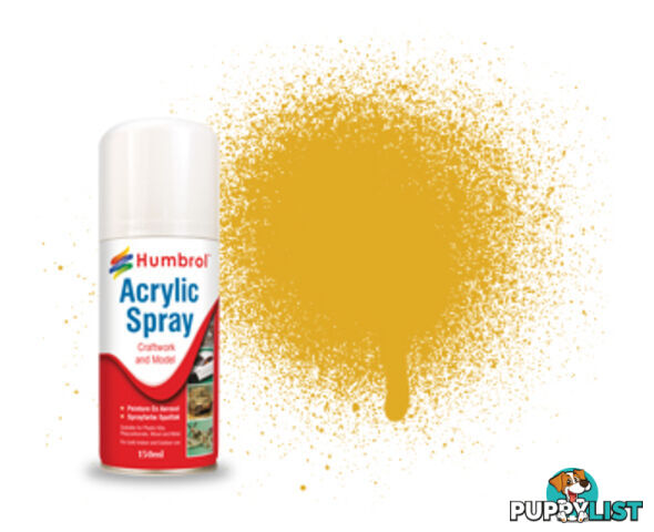 016 HUMBROL ACRYLIC SPRAY PAINT    GOLD 150ml - HUMBROL