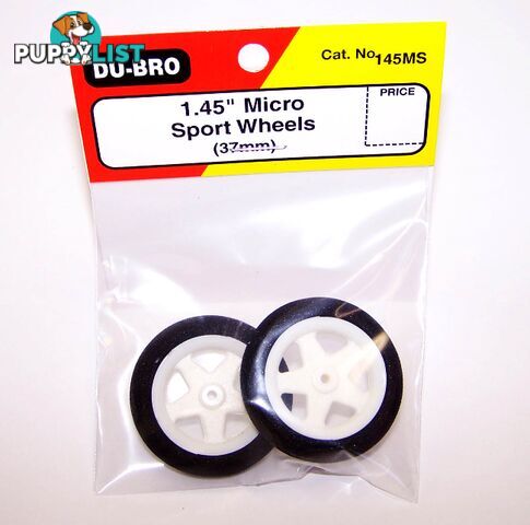 DUBRO 145MS 1.45in MICRO SPORT WHEELS (1 PAIR PER CARD) - DUBRO