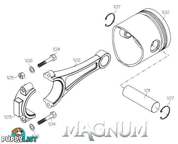 400607 (MAGNUM ENGINE PART) EXHAUST PIPE 1 PCS