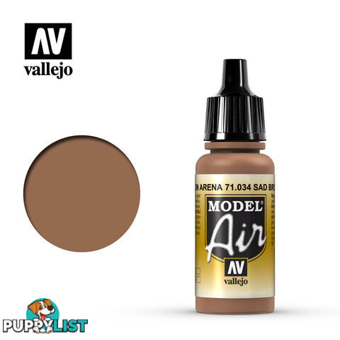 VALLEJO MODEL AIR ACRYLIC PAINT SANDY BROWN 71034 - VALLEJO