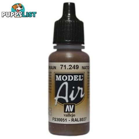 VALLEJO MODEL AIR ACRYLIC PAINT NATO BROWN 71249 - VALLEJO