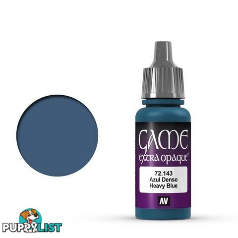 VALLEJO GAME 72143 Color Extra Opaque Heavy Blue 17ml Acrylic Paint