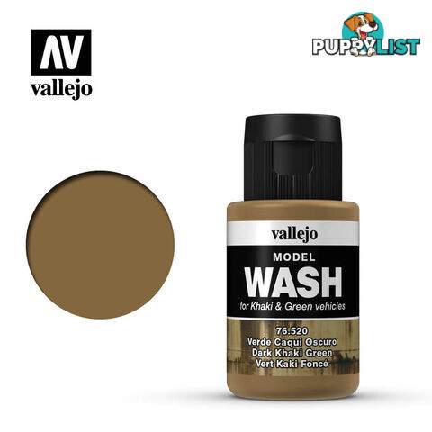 VALLEJO MODEL WASH DARK KHAKI 76520 35ml - VALLEJO