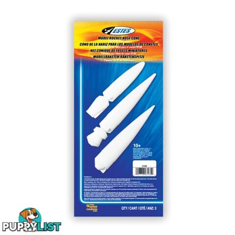 ESTES NC-60 LONG NOSE CONE ASST. (3 PK) 3165 - Estes Rockets