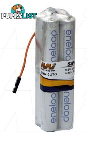 ENELOOP BATTERY JR RX PLUG 8xAA 9.6V 2000MAH SQUARE TX