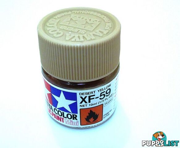 XF-59   TAMIYA ACRYLIC PAINT FLAT DESERT YELLOW - TAMIYA PAINTS &amp; Accessories