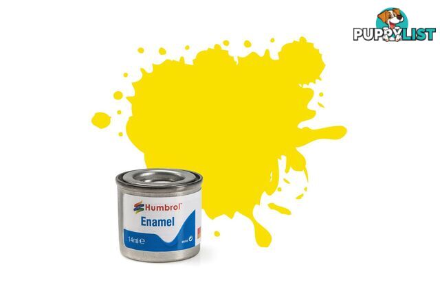 99   HUMBROL ENAMEL PAINT LEMON MATT - HUMBROL