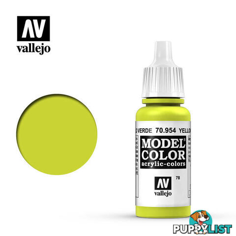 VALLEJO MODEL COLOR YELLOW GREEN 17ML AV70954 - VALLEJO