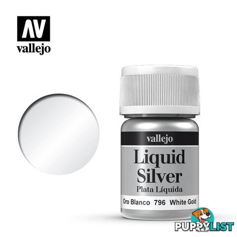 VALLEJO MODEL LIQUID METALLIC WHITEGOLD AV70796 35ml - VALLEJO