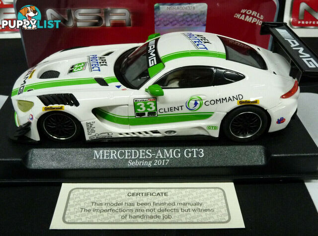 NSR 1:32 0114SW Mercedes - AMG Sebring 2017 No.33 slot car also suits  scalextr/carrera - NSR - Does not apply