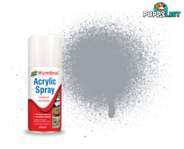 165 HUMBROL ACRYLIC SPRAY PAINT    MED SEA GREY SAT 150ml - HUMBROL