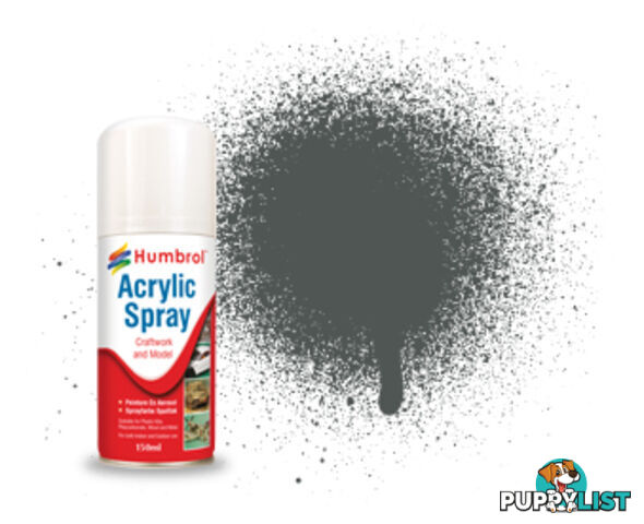 027 HUMBROL ACRYLIC SPRAY PAINT    SEA GREY 150ml - HUMBROL