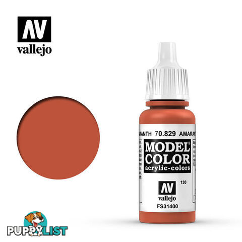 VALLEJO MODEL COLOR AMARANTHA RED 17ML AV70829 - VALLEJO